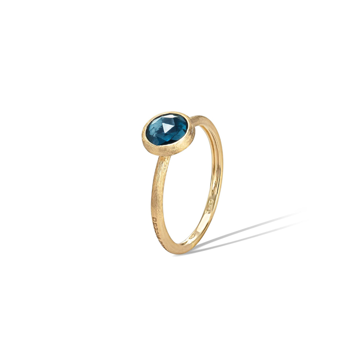 Zlatý Prsten s Modrým Topazem Marco Bicego Jaipur